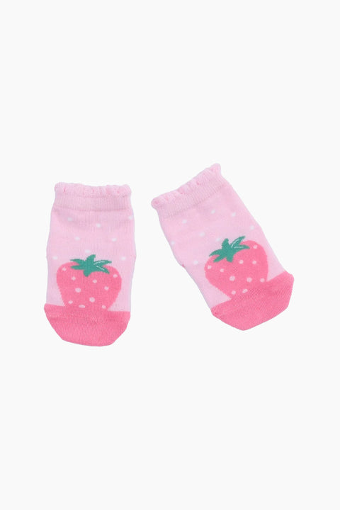 麗嬰房野餐系草莓寶寶襪