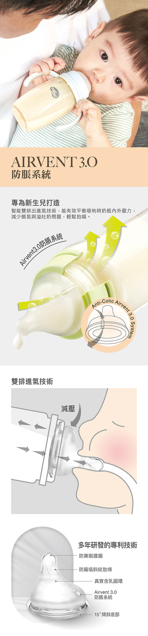 nac nac 妍心35%乳感防脹氣寬口奶嘴