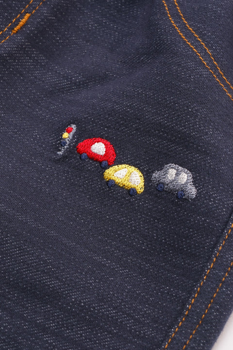 麗嬰房小汽車刺繡長褲