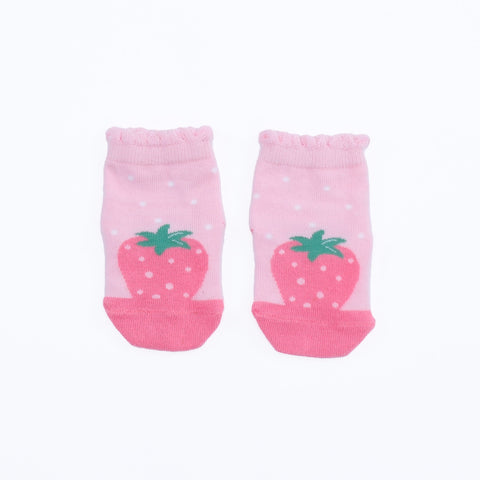 麗嬰房野餐系草莓寶寶襪