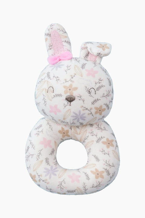 麗嬰房花卉兔兔布玩具
