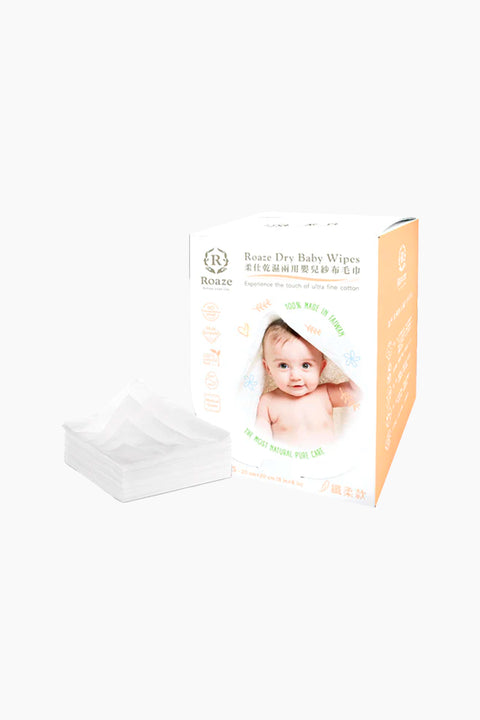 Roaze柔仕 乾濕兩用嬰兒紗布毛巾－纖柔款(80片)