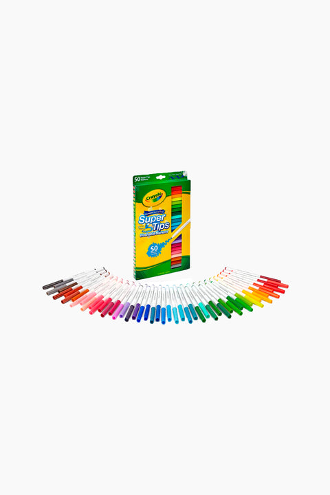 crayola 可水洗細桿彩色筆50色