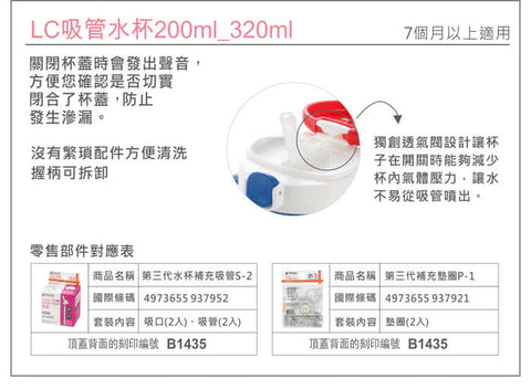 Richell利其爾第4代系列 握把式水杯320ml